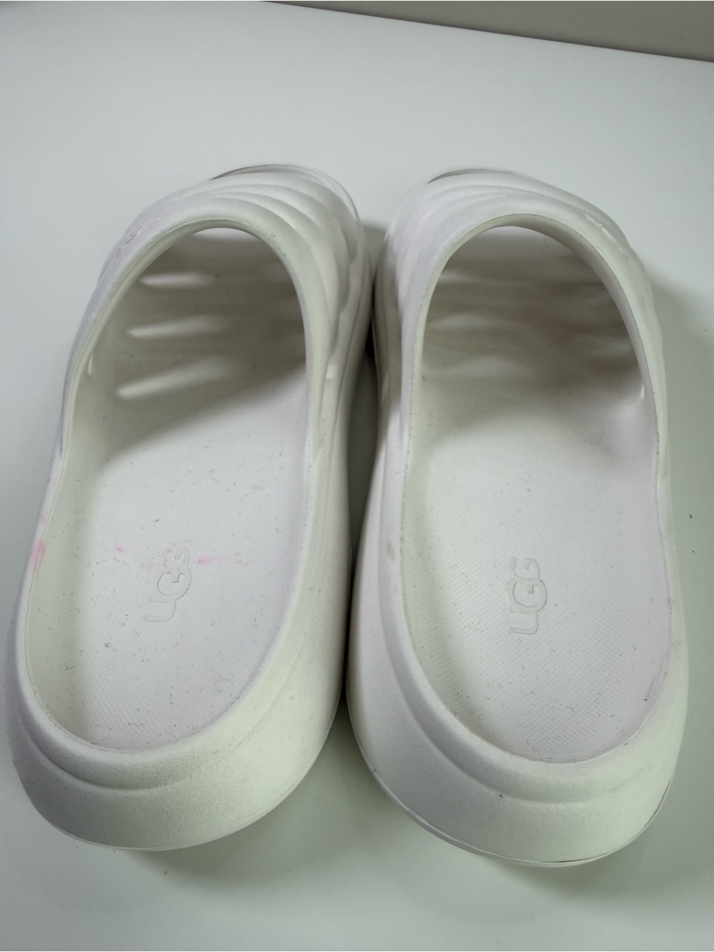UGG Sport Yeah Slide Sandals White Waterproof Slip On Slides Women's Size 8 - Picture 9 of 15